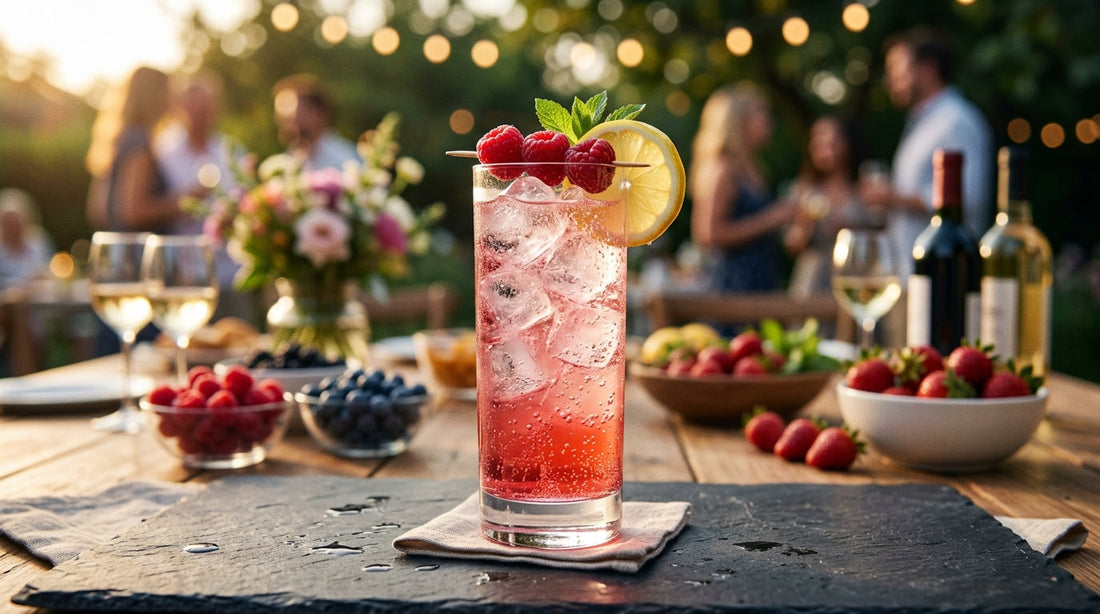 Rosé Vermouth Berry Highball hero
